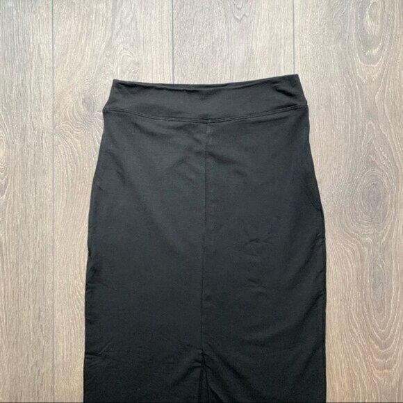 Revolve LNA Harley Skirt Pencil Mini Slit Black High Waist Bodycon Jersey XS - Picture 9 of 16